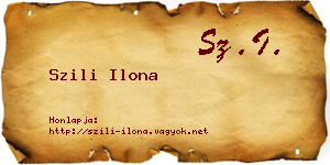 Szili Ilona névjegykártya