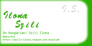 ilona szili business card